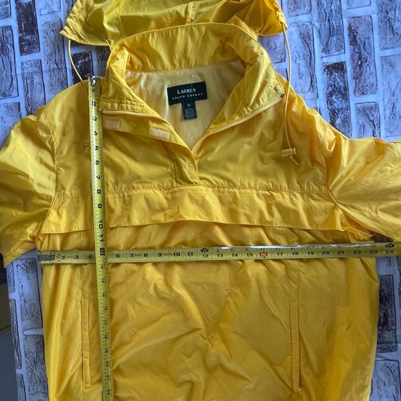 Vintage Yellow Lauren Ralph Lauren Windbreaker Jacket Size Medium - Picture 5 of 6